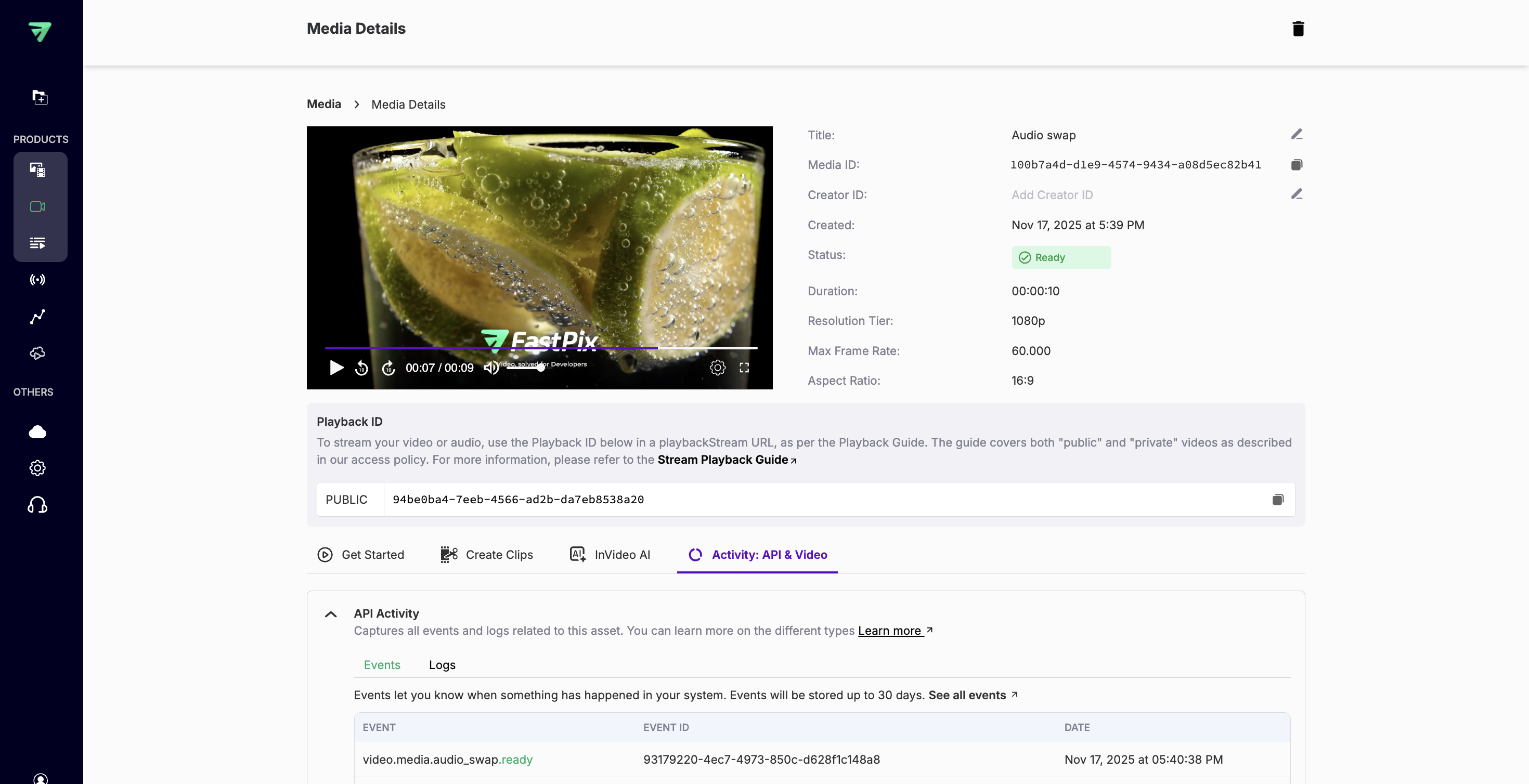 Audio swap event ready 