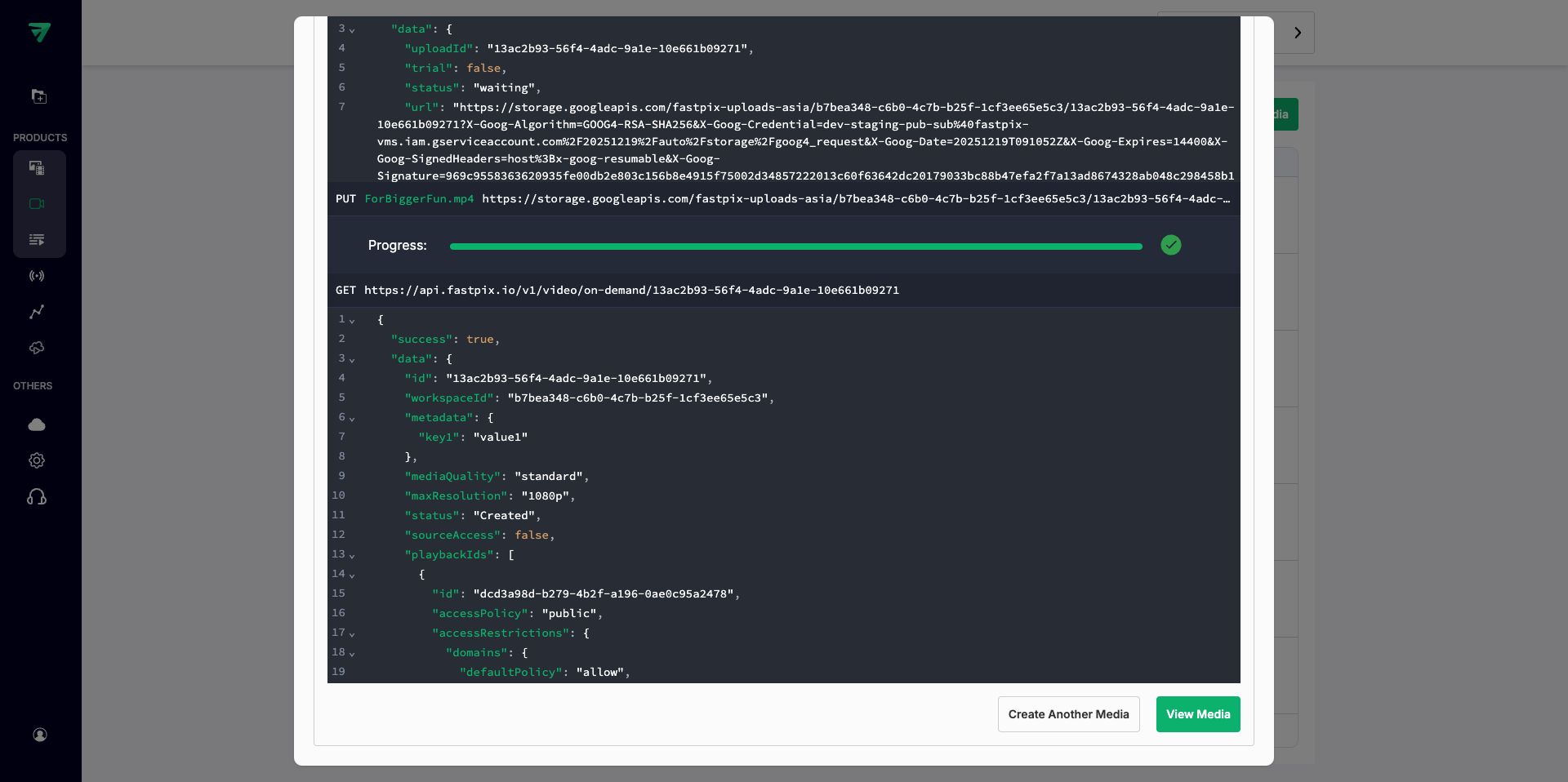 Using Google Drive link to upload 